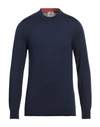 Mqj Man Sweater Midnight Blue Size 42 Wool, Acrylic In Blue