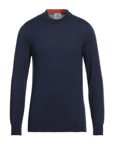 Mqj Man Sweater Midnight Blue Size 38 Wool, Acrylic