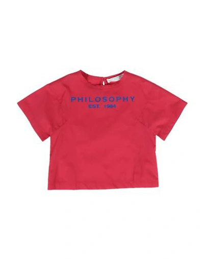 Philosophy Di Lorenzo Serafini Babies'  Toddler Girl Top Red Size 4 Cotton