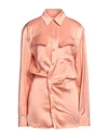 Off-white Woman Shirt Salmon Pink Size 6 Viscose