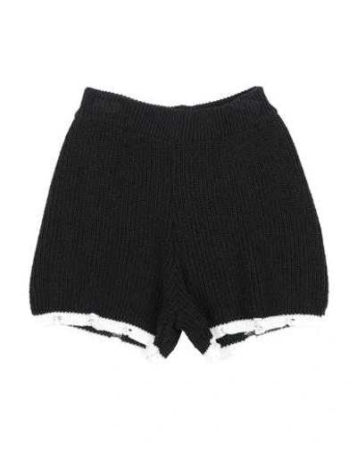 Vicolo Babies'  Toddler Girl Shorts & Bermuda Shorts Black Size 6 Cotton, Acrylic