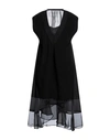 Sacai Woman Mini Dress Black Size 2 Cotton, Polyester