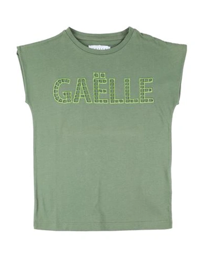 Gaelle Paris Babies' Gaëlle Paris Toddler Girl T-shirt Military Green Size 6 Cotton