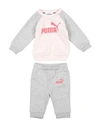 Puma Minicats Ess Raglan Jogger Fl Newborn Baby Set Pink Size 3 Cotton, Polyester, Elastane