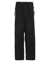 Fendi Cotton Drawstring Waist Wide-leg Trousers In Black