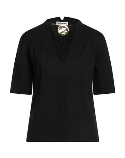 Jil Sander Woman Sweater Black Size 6 Virgin Wool