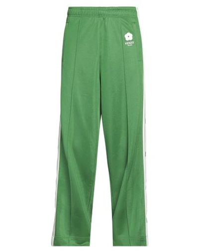 Kenzo Pants In Green Synthetic Fibers