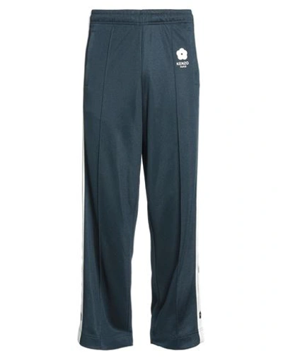 Kenzo Man Pants Navy Size L Polyester, Viscose, Elastane In Navy Blue