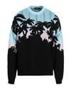 Dsquared2 Tropical Patterned-jacquard Jumper In Black