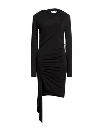 OFF-WHITE OFF-WHITE WOMAN MINI DRESS BLACK SIZE 4 VISCOSE, ELASTANE