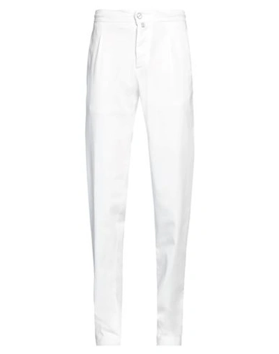 Kiton Man Pants White Size 33 Lyocell, Elastane