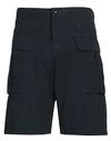 Aspesi Drwastringed Cotton Cargo Shorts In Grey