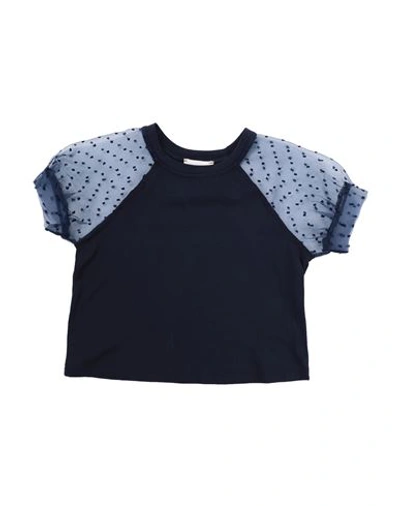 Mariuccia Babies'  Toddler Girl T-shirt Blue Size 4 Cotton, Elastane, Polyester