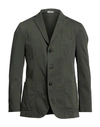 Boglioli Man Blazer Dark Green Size 42 Cotton, Elastane