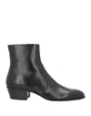 SAINT LAURENT SAINT LAURENT MAN ANKLE BOOTS BLACK SIZE 13 LEATHER