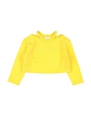 Dondup Toddler Girl Sweatshirt Yellow Size 4 Cotton, Elastane In Yellow