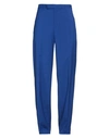 Versace Silk And Wool Blend Trousers In Blue