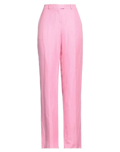 Etro Woman Pants Pink Size 8 Linen, Silk