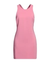 Givenchy V-neck Chain Detail Mini Dress With Open Back In Pink