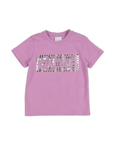 Gaelle Paris Babies' Gaëlle Paris Toddler Girl T-shirt Mauve Size 6 Cotton, Elastane In Purple