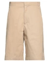 Oamc Man Shorts & Bermuda Shorts Beige Size S Cotton