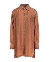 Maison Margiela Long Sleeved Shirt In Brown