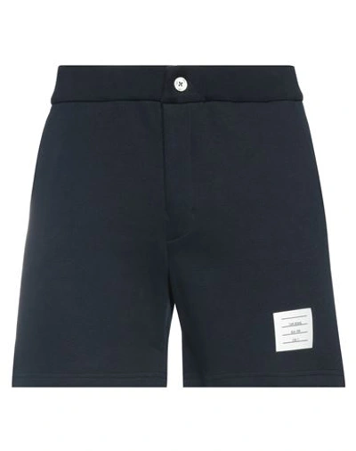 Thom Browne Man Shorts & Bermuda Shorts Midnight Blue Size 2 Cotton