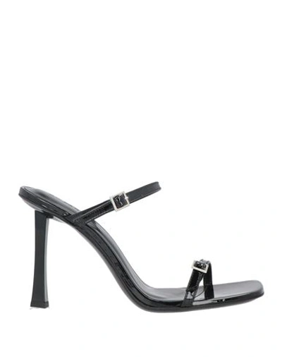 By Far Woman Sandals Black Size 10 Soft Leather