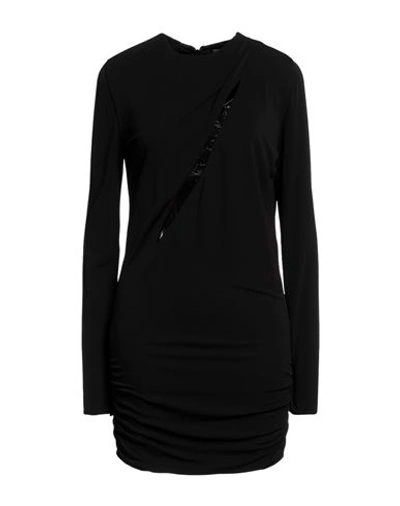 Versace Woman Mini Dress Black Size 8 Viscose, Elastane