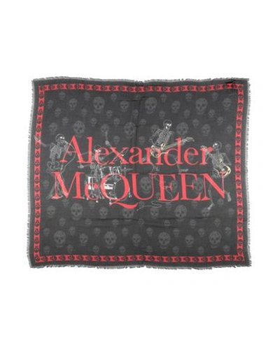Alexander Mcqueen Man Scarf Black Size - Modal, Silk