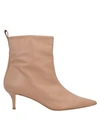 Marc Ellis Woman Ankle Boots Camel Size 6 Soft Leather In Beige