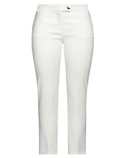 Rinascimento Woman Pants Ivory Size L Polyester, Elastane In White