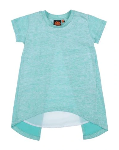 Sundek Babies'  Toddler Girl T-shirt Turquoise Size 4 Cotton In Blue