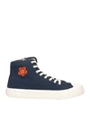 KENZO KENZO MAN SNEAKERS NAVY BLUE SIZE 8.5 TEXTILE FIBERS