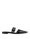 Alexander Mcqueen 10mm Punk Leather Mules In Black