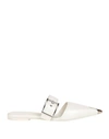 ALEXANDER MCQUEEN ALEXANDER MCQUEEN WOMAN MULES & CLOGS WHITE SIZE 7 SOFT LEATHER
