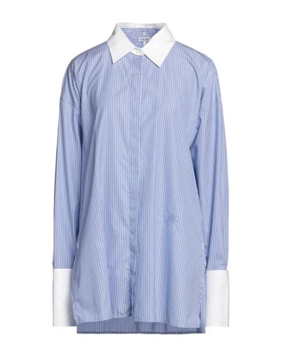 LOEWE LOEWE WOMAN SHIRT AZURE SIZE 8 COTTON