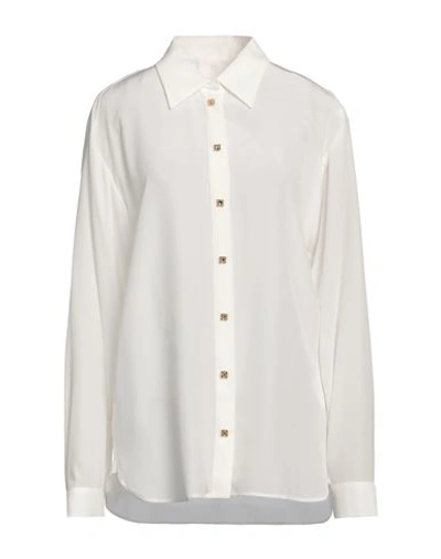 Givenchy Long-sleeve Silk Shirt In Beige