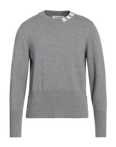 Thom Browne Man Sweater Grey Size 4 Virgin Wool