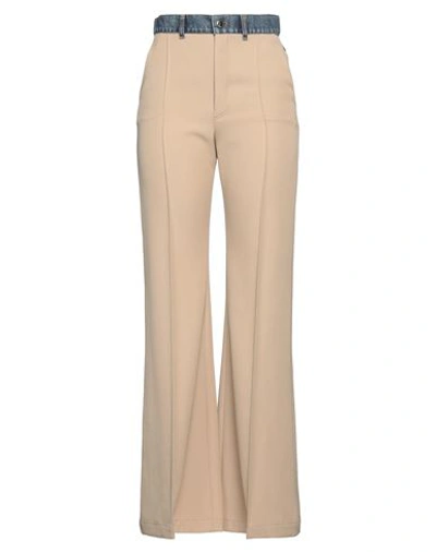 Chloé Woman Pants Camel Size 6 Virgin Wool, Cotton In Beige