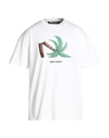 Palm Angels Man T-shirt White Size Xl Cotton