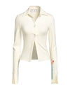Off-white Woman Shirt Cream Size 6 Polyamide, Elastane In White
