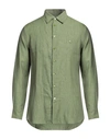 Etro Man Shirt Sage Green Size 16 Linen