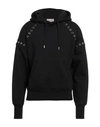 Alexander Mcqueen Eyelets Hooded Sweatshirt In Black