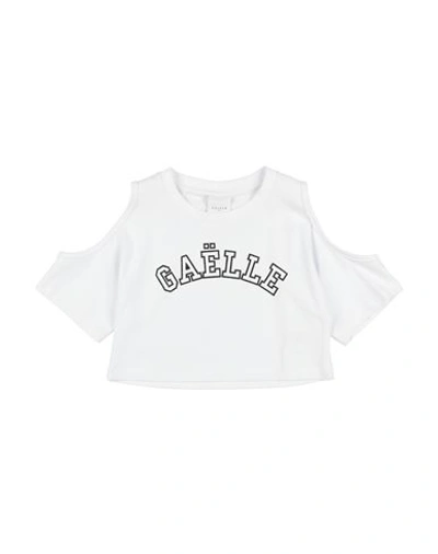 Gaelle Paris Babies' Gaëlle Paris Toddler Girl T-shirt White Size 4 Cotton, Elastane