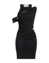 Celine Woman Mini Dress Black Size 4 Wool, Elastane In Black