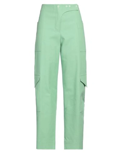 GANNI GANNI WOMAN PANTS LIGHT GREEN SIZE 6 ORGANIC COTTON
