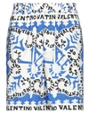 Valentino All-over Print Bermuda Shorts In White