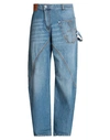 Jw Anderson Twisted Workwear Jeans In Blue