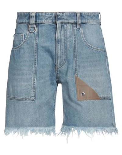 FENDI FENDI MAN DENIM SHORTS BLUE SIZE 32 COTTON